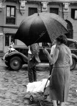 Lluvia en las Calles de Madrid