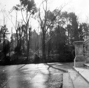 El lago del palacio de cristal del retiro Helado - fecha Aproximada