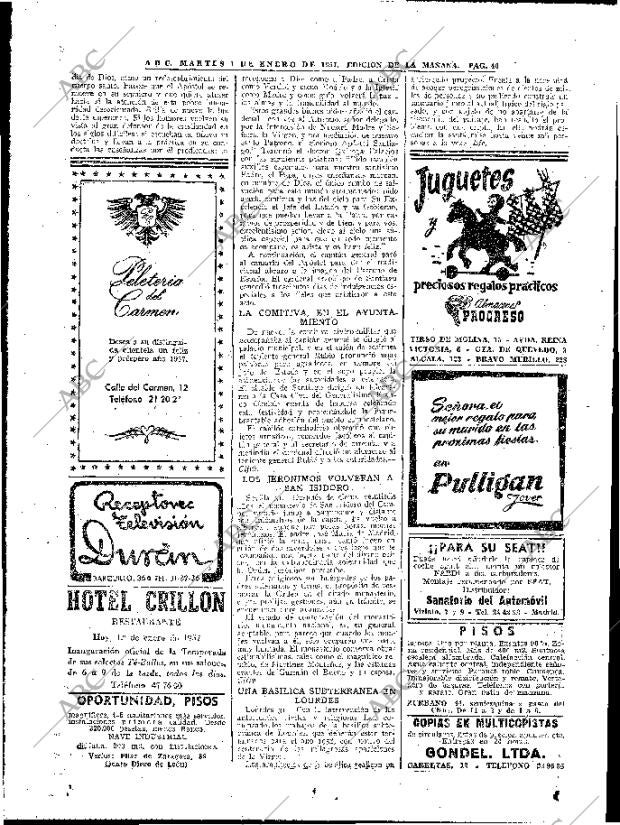 ABC MADRID 01-01-1957 página 44