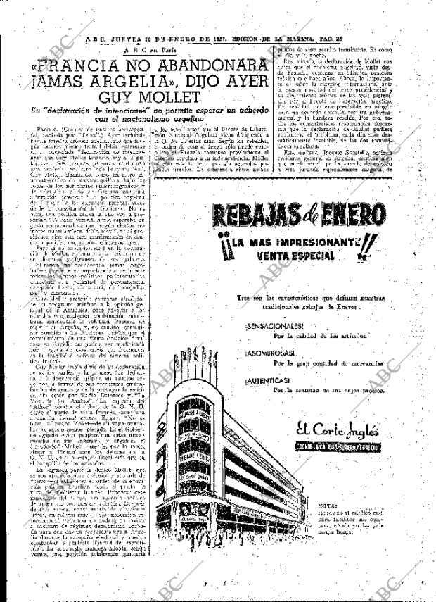 ABC MADRID 10-01-1957 página 25