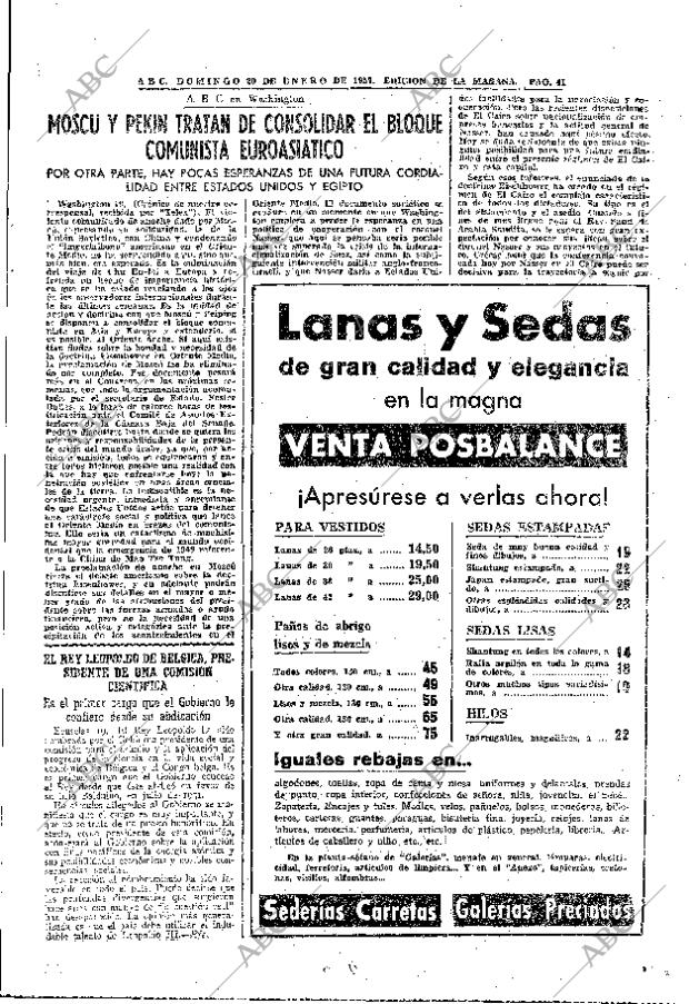 ABC MADRID 20-01-1957 página 41