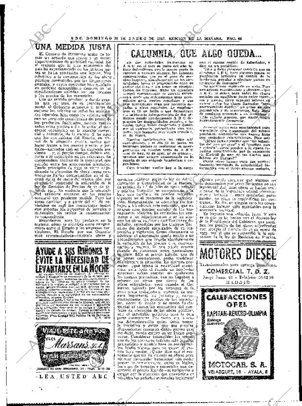 ABC MADRID 20-01-1957 página 44