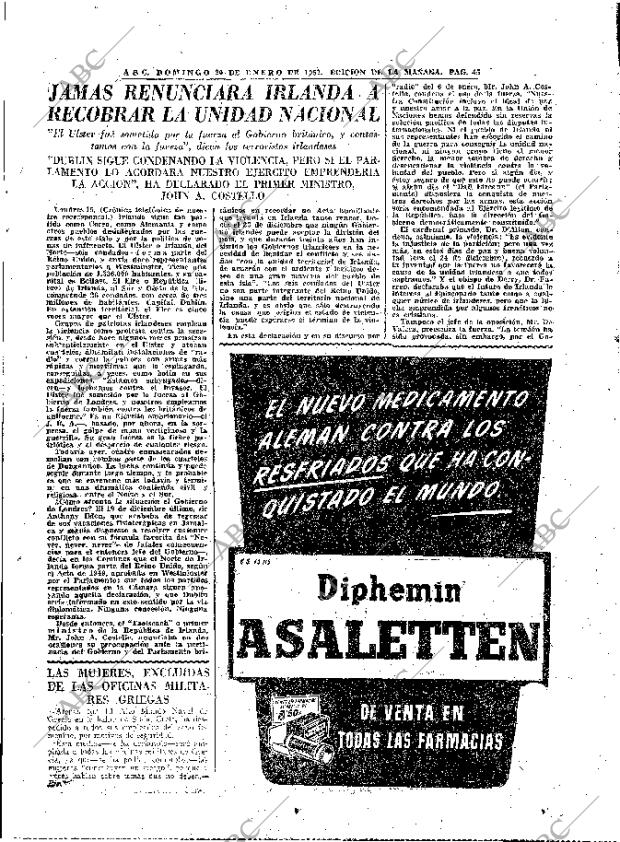 ABC MADRID 20-01-1957 página 45