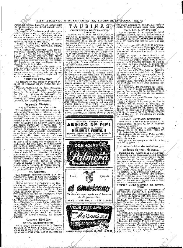 ABC MADRID 20-01-1957 página 61