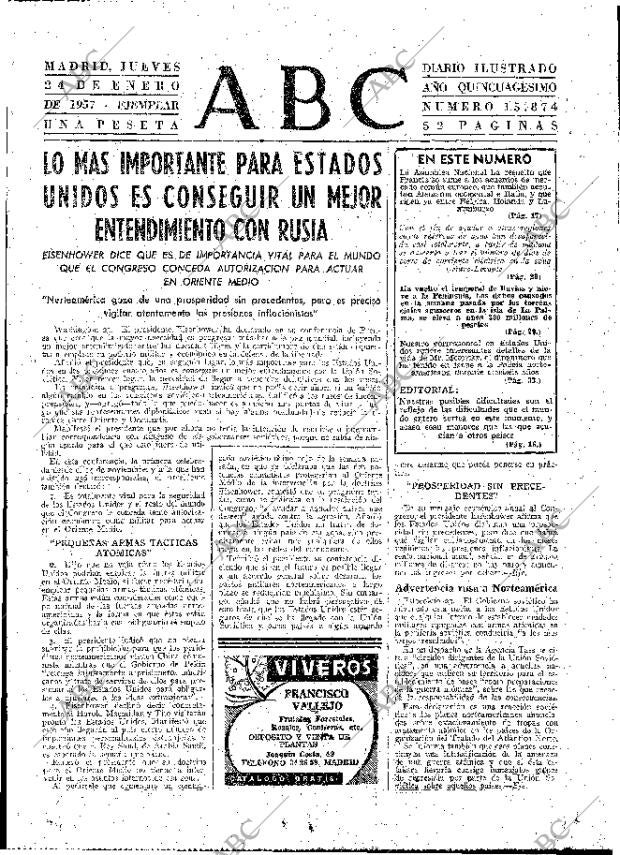 ABC MADRID 24-01-1957 página 15