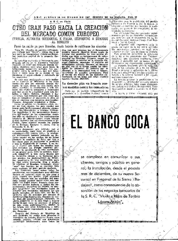 ABC MADRID 24-01-1957 página 17