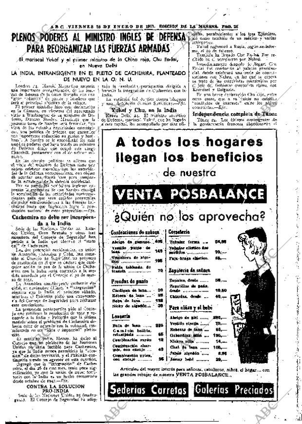 ABC MADRID 25-01-1957 página 25