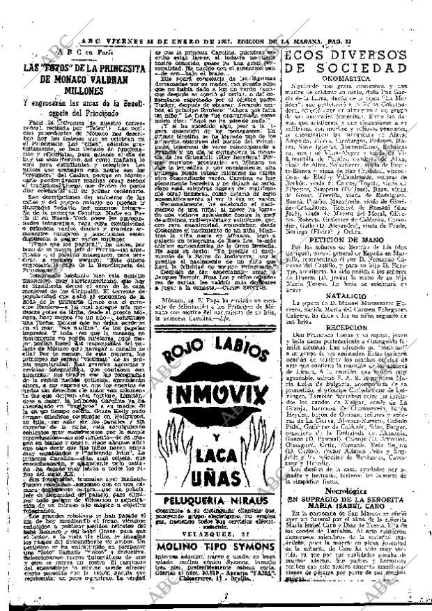 ABC MADRID 25-01-1957 página 32