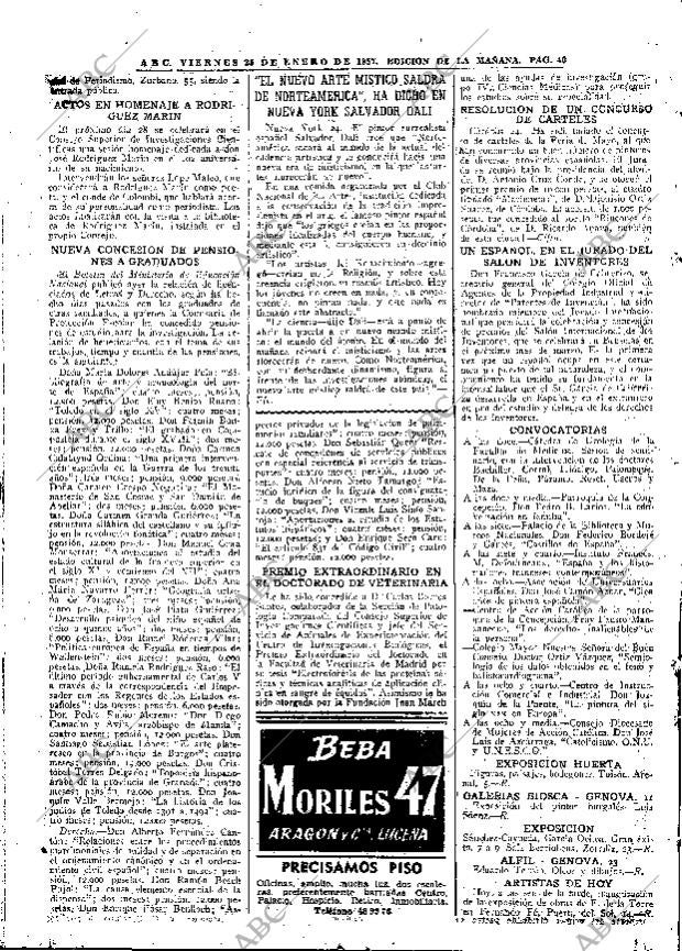 ABC MADRID 25-01-1957 página 40