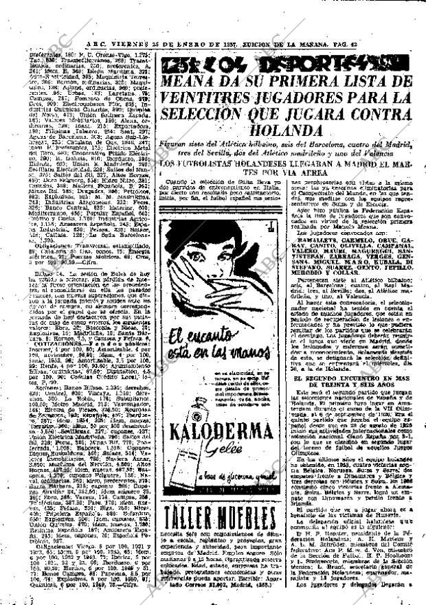 ABC MADRID 25-01-1957 página 42