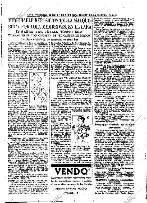 ABC MADRID 25-01-1957 página 45