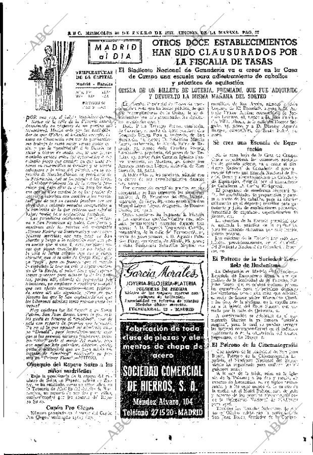 ABC MADRID 30-01-1957 página 37