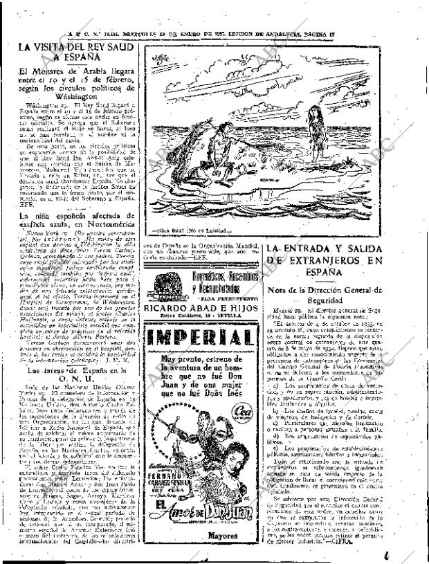 ABC SEVILLA 30-01-1957 página 17