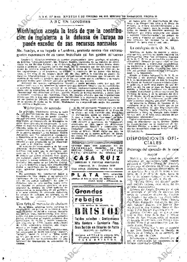 ABC SEVILLA 05-02-1957 página 13