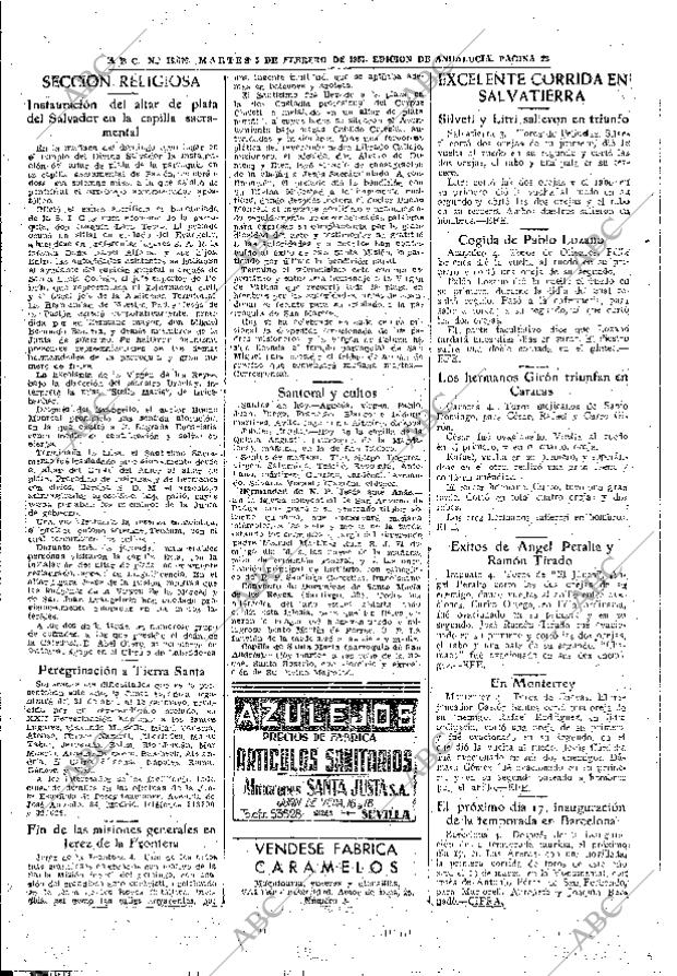 ABC SEVILLA 05-02-1957 página 22