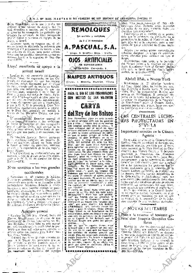 ABC SEVILLA 12-02-1957 página 14