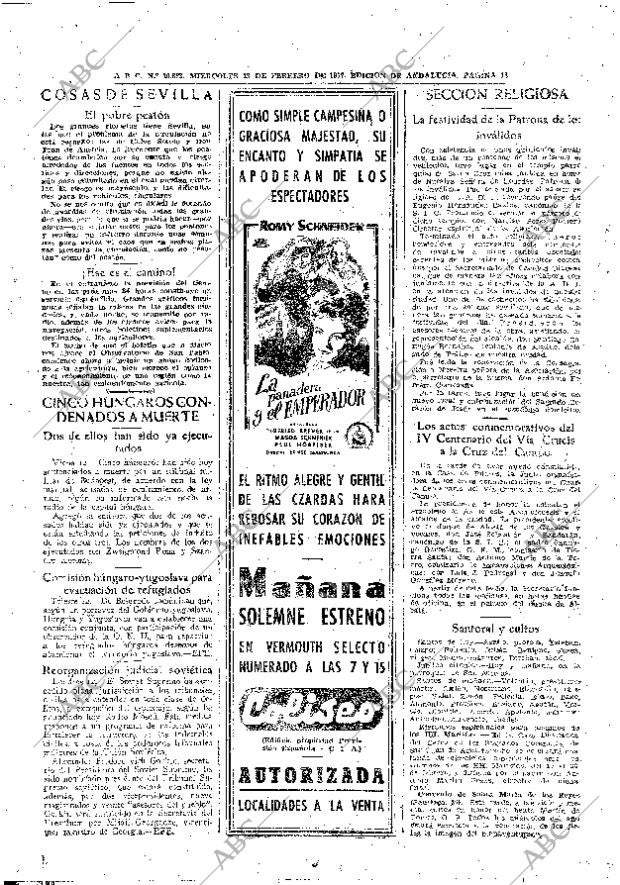 ABC SEVILLA 13-02-1957 página 18