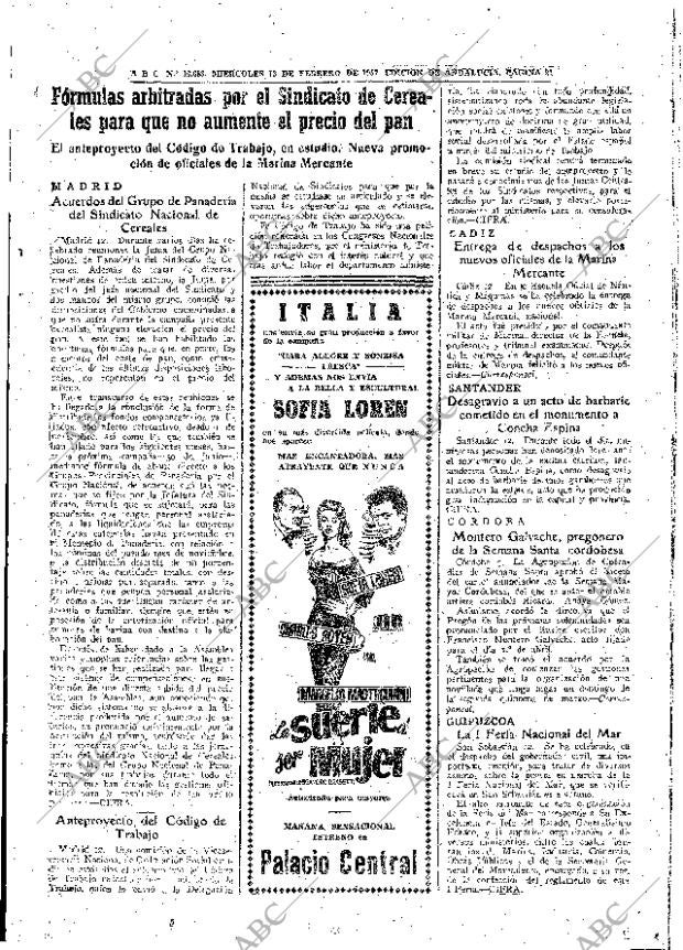 ABC SEVILLA 13-02-1957 página 21