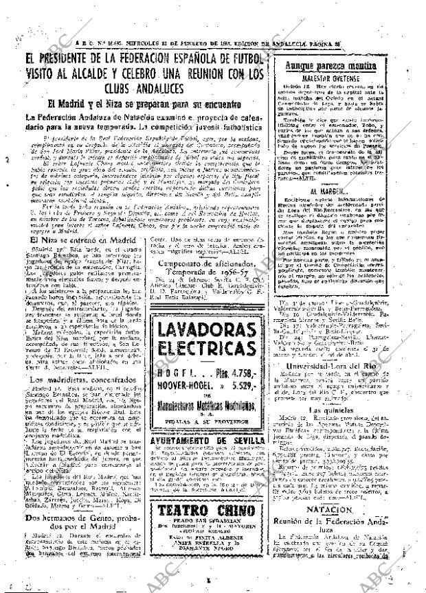 ABC SEVILLA 13-02-1957 página 23