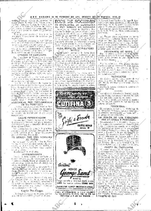 ABC MADRID 16-02-1957 página 40