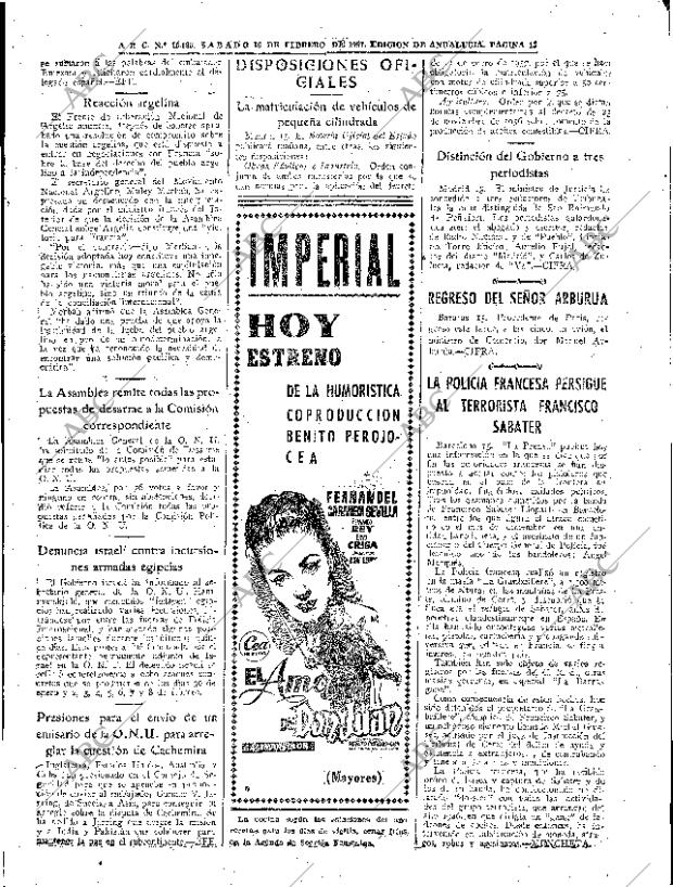 ABC SEVILLA 16-02-1957 página 15