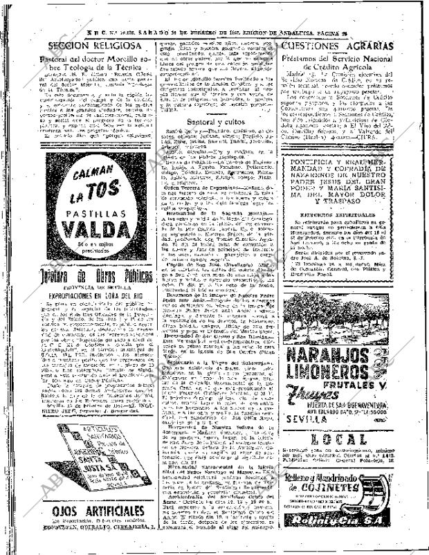 ABC SEVILLA 16-02-1957 página 22