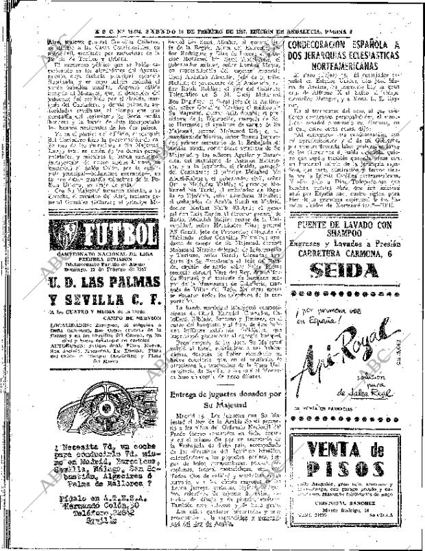 ABC SEVILLA 16-02-1957 página 8