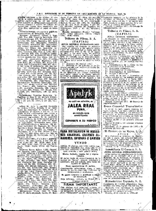 ABC MADRID 20-02-1957 página 42