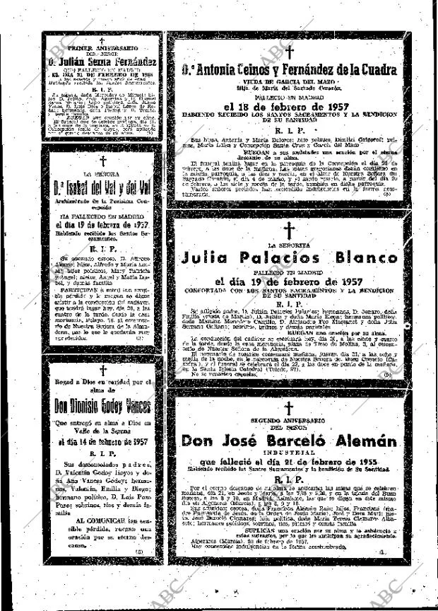 ABC MADRID 20-02-1957 página 57