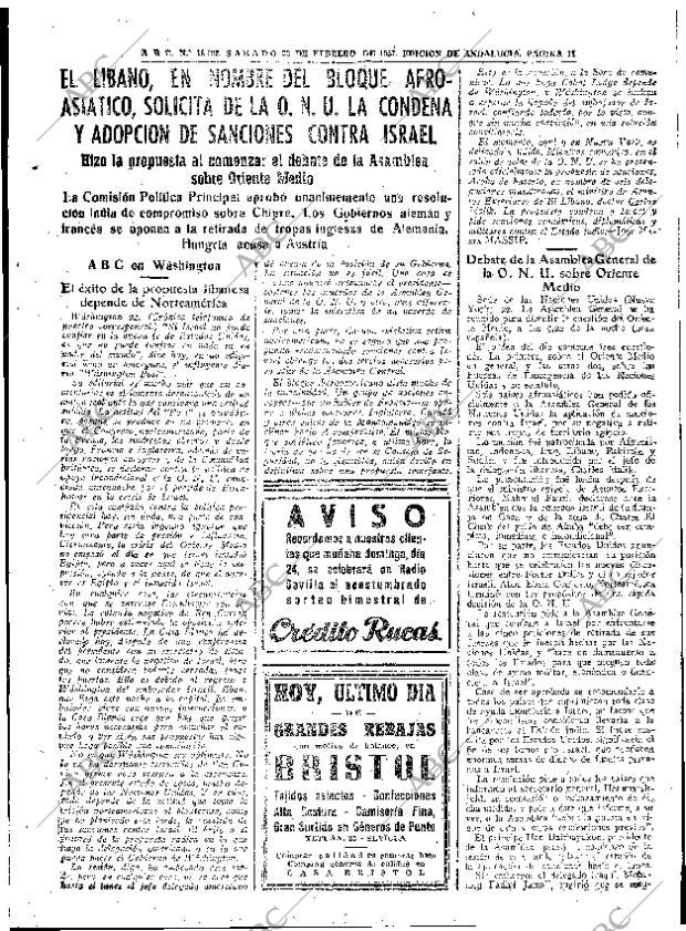 ABC SEVILLA 23-02-1957 página 11