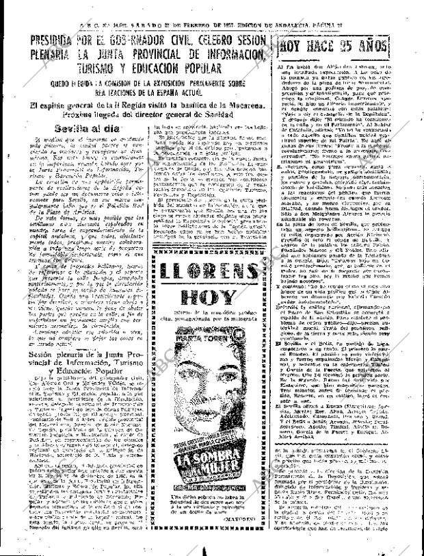 ABC SEVILLA 23-02-1957 página 21