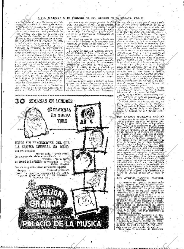 ABC MADRID 26-02-1957 página 19