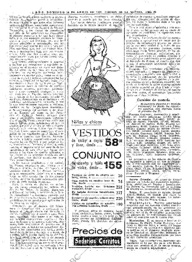 ABC MADRID 14-04-1957 página 46