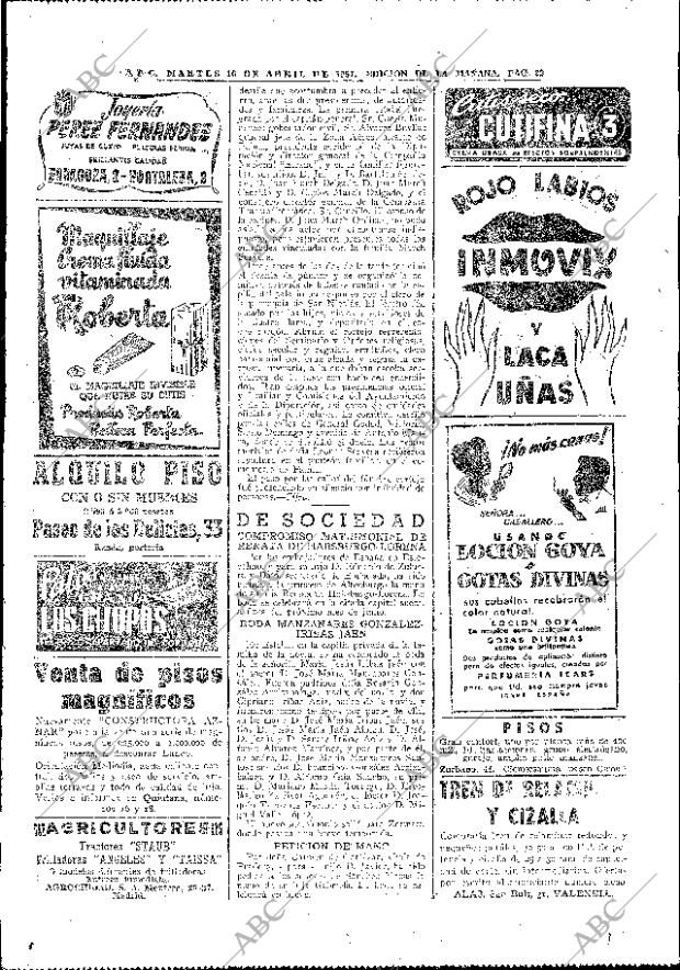 ABC MADRID 16-04-1957 página 22