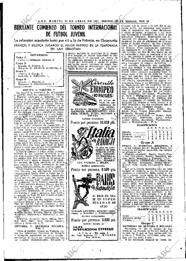 ABC MADRID 16-04-1957 página 41