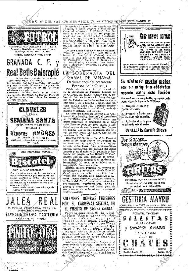 ABC SEVILLA 20-04-1957 página 30
