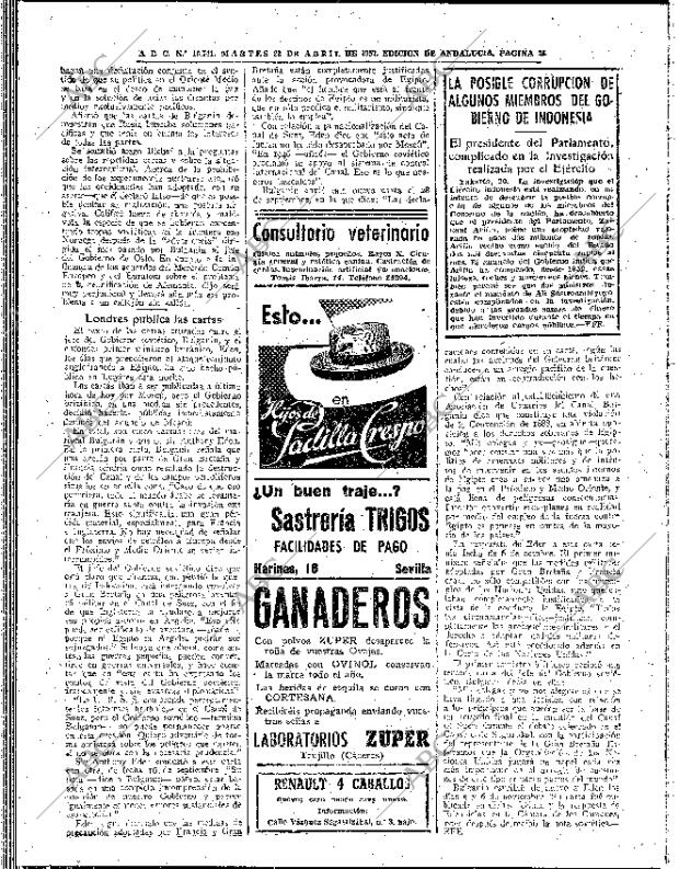 ABC SEVILLA 23-04-1957 página 20