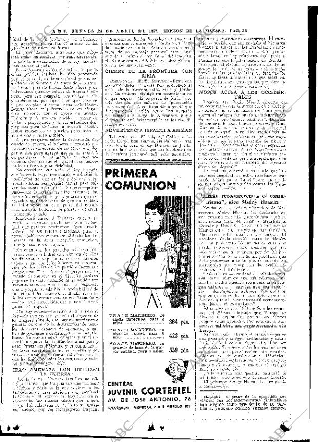 ABC MADRID 25-04-1957 página 22