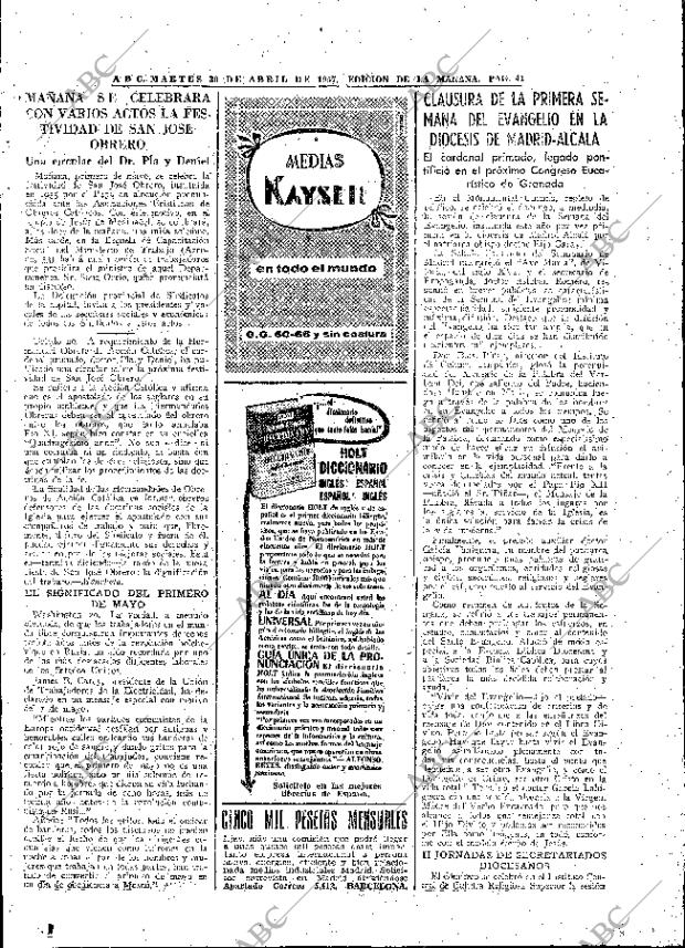 ABC MADRID 30-04-1957 página 39