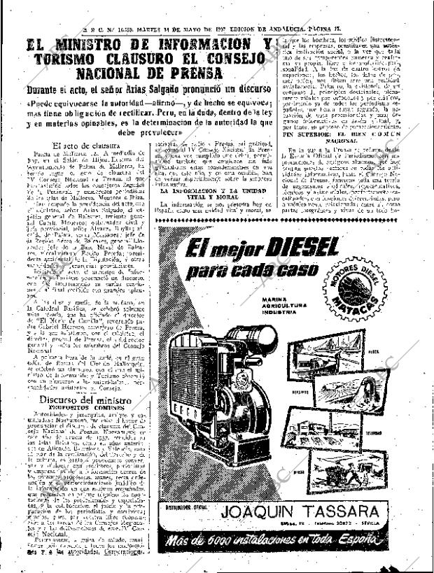 ABC SEVILLA 14-05-1957 página 17