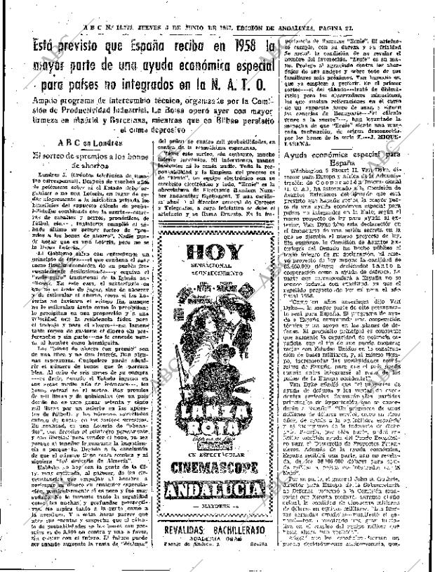 ABC SEVILLA 06-06-1957 página 27