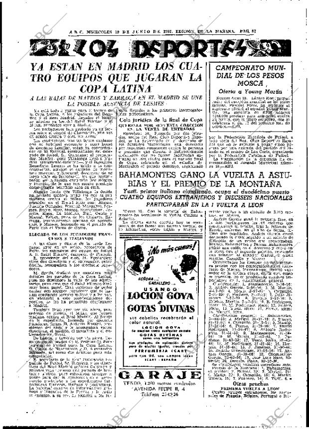 ABC MADRID 19-06-1957 página 49