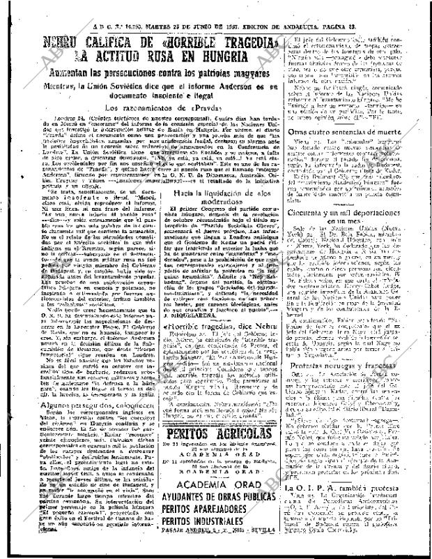 ABC SEVILLA 25-06-1957 página 23