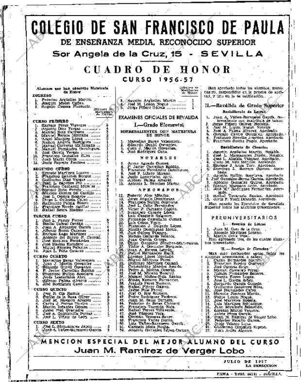 ABC SEVILLA 14-07-1957 página 22