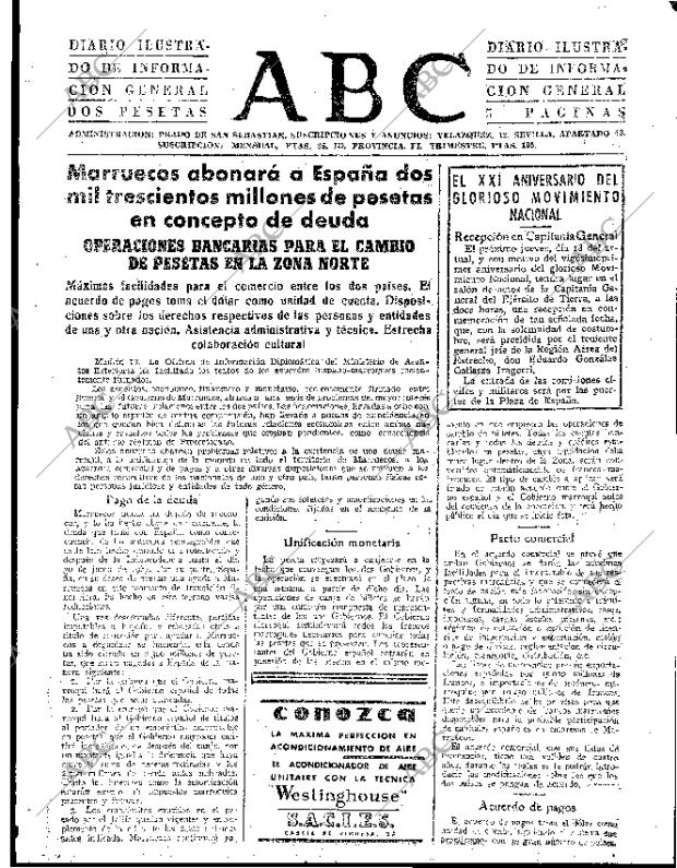 ABC SEVILLA 14-07-1957 página 23