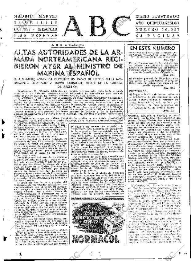 ABC MADRID 23-07-1957 página 23