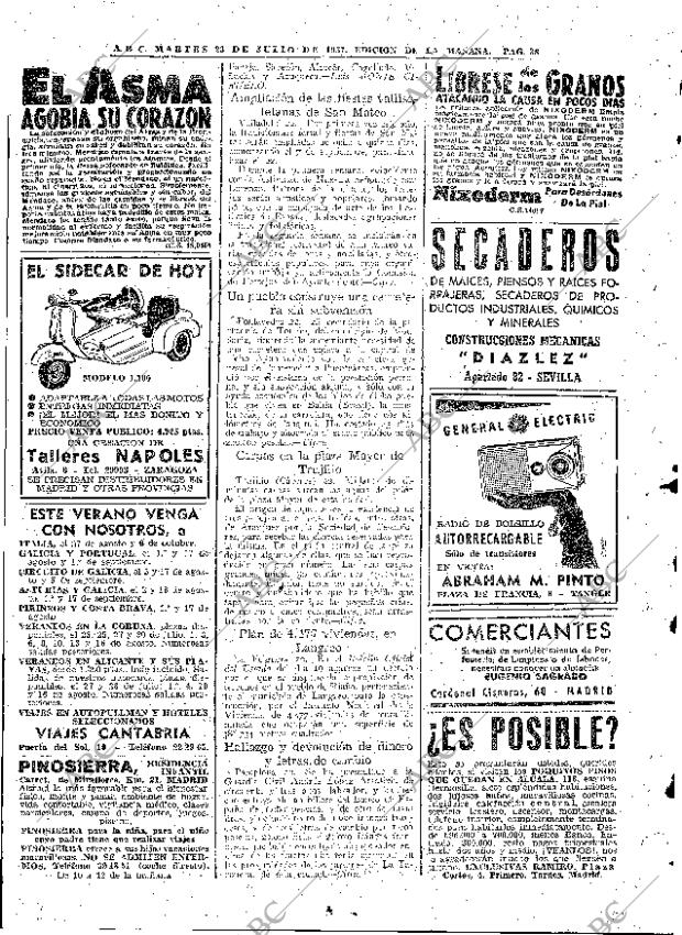 ABC MADRID 23-07-1957 página 38