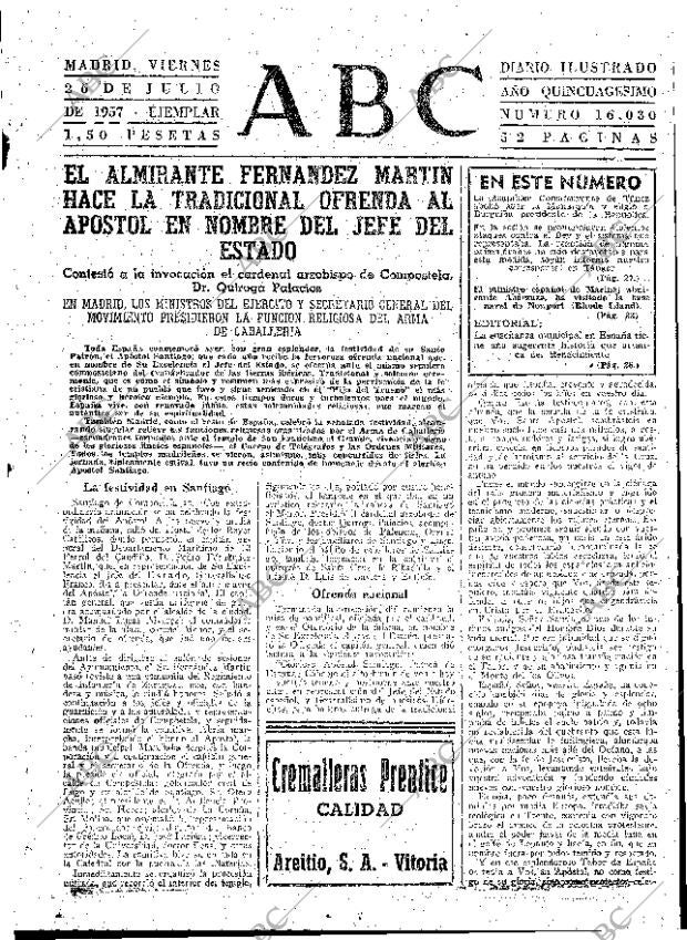 ABC MADRID 26-07-1957 página 23