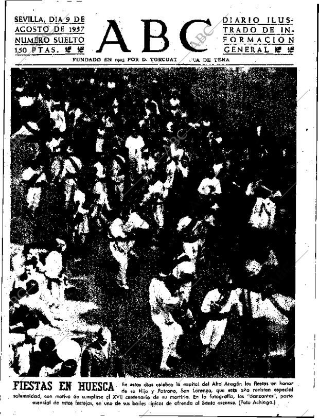 ABC SEVILLA 09-08-1957 página 1