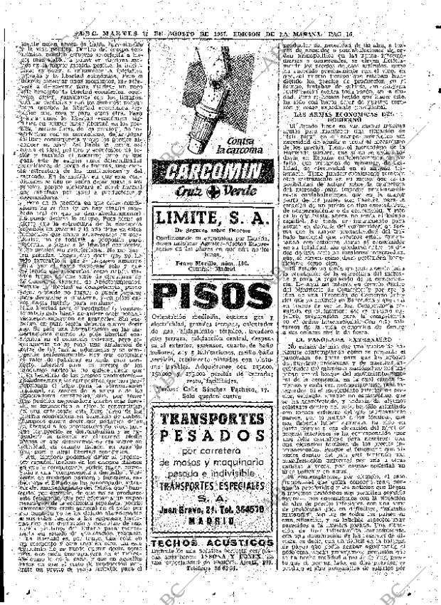 ABC MADRID 13-08-1957 página 16
